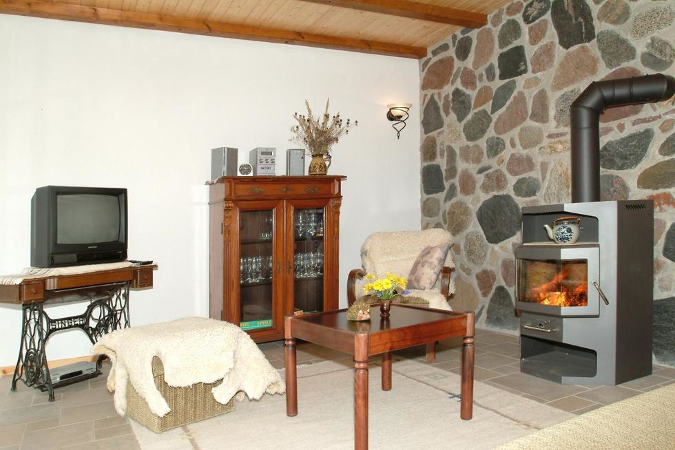 Genießen und Relaxen am Kaminfeuer im Ferienhaus "Schafstall" - besonders in der kühleren Jahreszeit